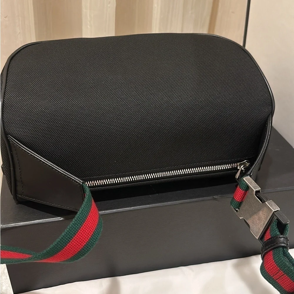 Authentic Gucci Black Canvas Belt Bag✨